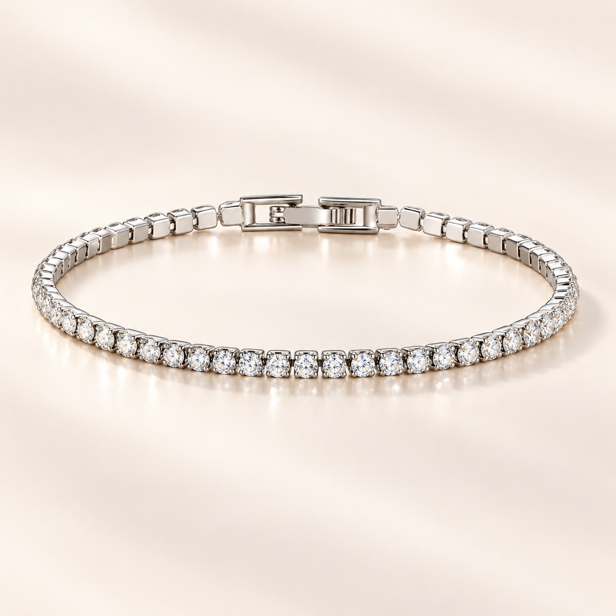 Riviera Tennis Bracelet in silver tone