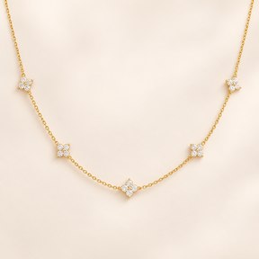 Fiora Bloom Necklace on satin