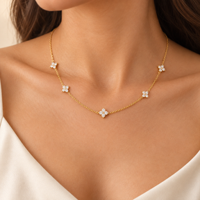 Fiora Bloom Necklace worn