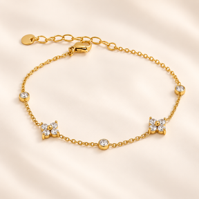 Fiorella Crystal Bracelet on satin
