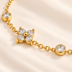 Fiorella Crystal Bracelet floral detail