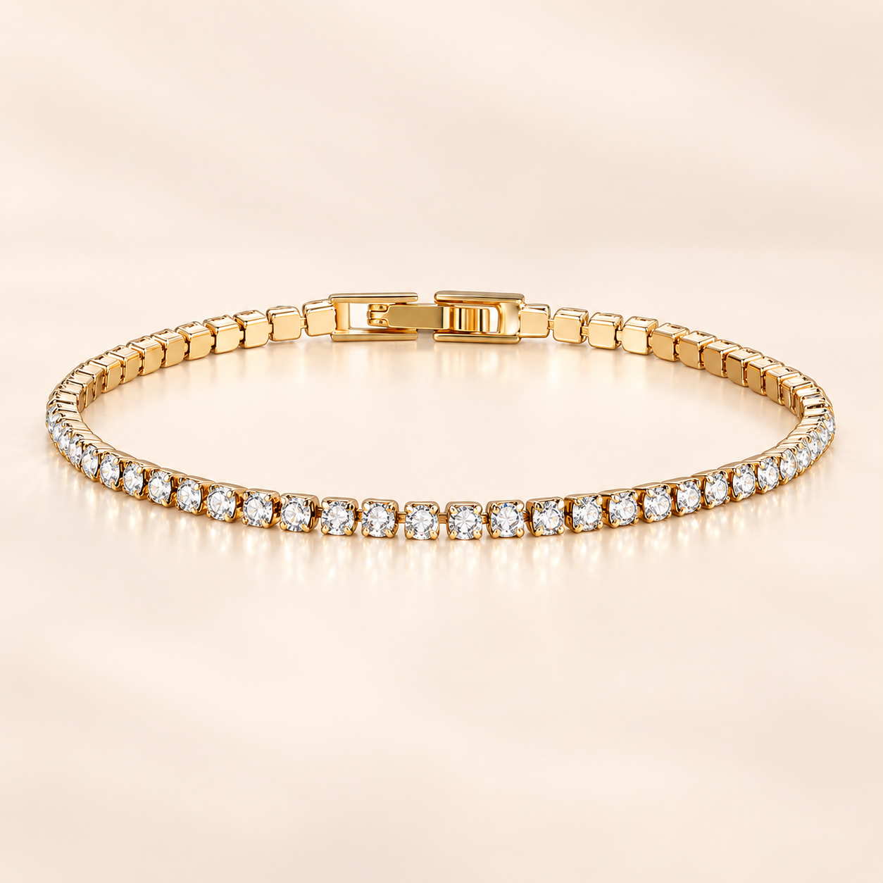 Riviera Tennis Bracelet in gold tone