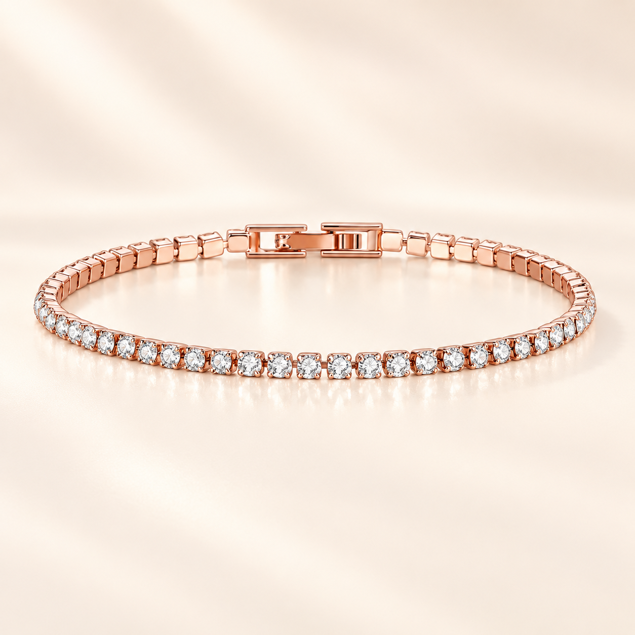 Riviera Tennis Bracelet in rose gold tone