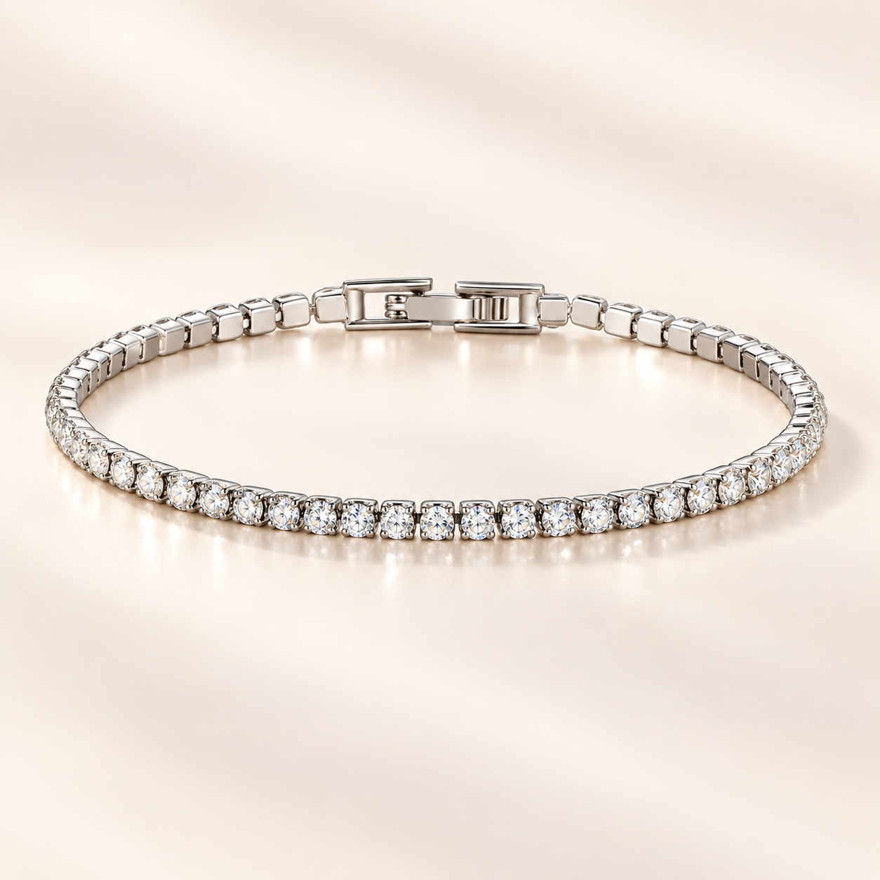 Riviera Tennis Bracelet in silver tone