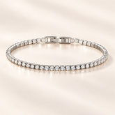 Riviera Tennis Bracelet in silver tone
