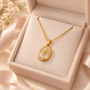 Rosalia Botanical Pendant Necklace in gift box